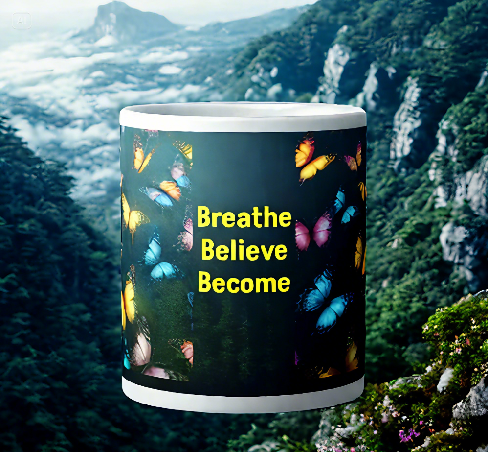 Breathe , Believe, Become Mug
